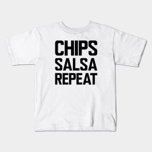Chips Salsa Repeat Kids T-Shirt